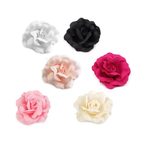 Fleur tissu 6cm / nombreux coloris / broche fleur, accessoire coiffure, fleur cheveux, fleur en tissu, fleur décorative à coudre
