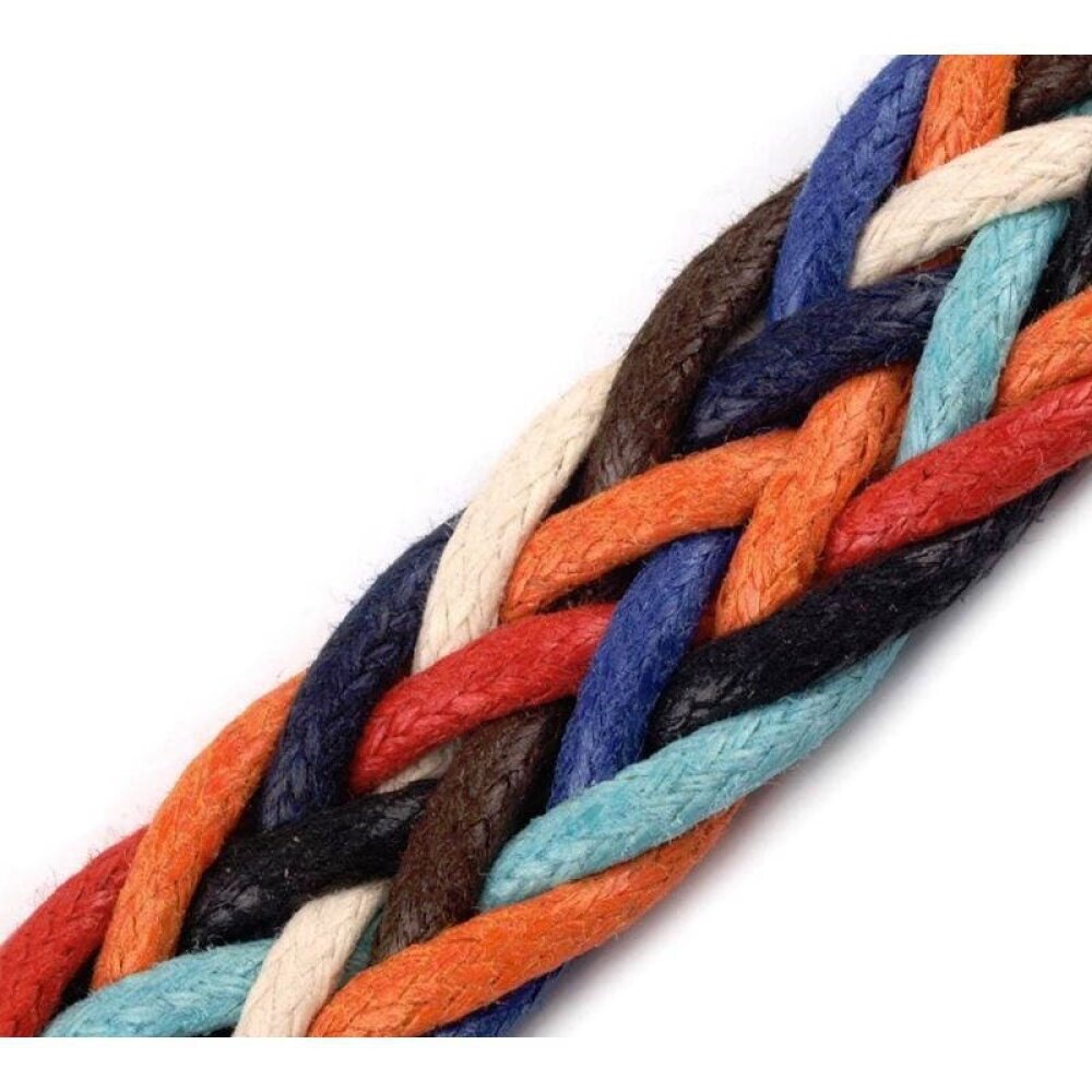 Sangle corde tressee multicolore 18mm en coton / sangles en coton  bandoulières anses de sac, ceintures, cabas, besaces - Un grand marché