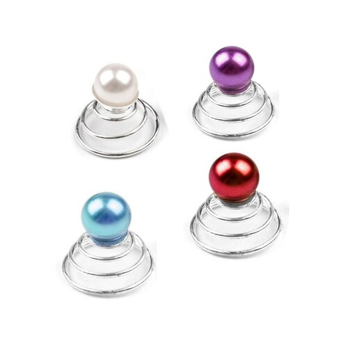 6 spirales perles pour cheveux / epingles pour coiffure mariage, épingles perles pour cheveux