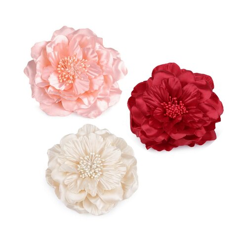 Grosse fleur tissu 13cm  / nombreux coloris / fleur avec pétales ciselés, pour pince cheveux ou broche fleur, fleurs pour décoration
