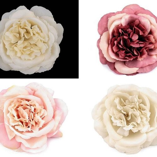 Rose en tissu 10 cm, fleurs artificielles pour couronnes de fleurs, ikebana, arrangement floral
