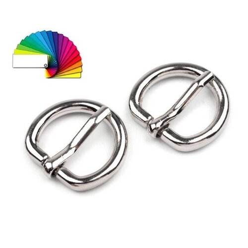 2 boucles de ceinture metal 12mm/ argent, bronze / boucles ajustables pour sangles ou ceintures