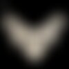 Application triangle de dentelle 7x12cm / noir, ivoire / appliqué dentelle broderie pour encolure, décoration col