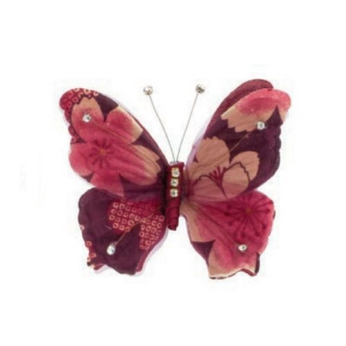 Papillon satin japonais et cristal / création en soie ou satin faite à la main en tissu japonais, pongée de soie, fleur mariage