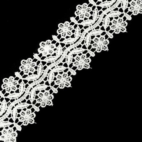 3m galon dentelle guipure 5cm / nombreux coloris / large galon dentelle brodée, broderie dentelle blanche mariage, ruban dentelle noire