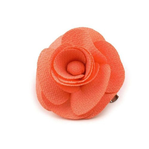 Broche ou fleur pour cheveux en tissu 5 cm / orange, saumon, rose / fleur avec subtils dégradés, pour pince cheveux ou broche fleur