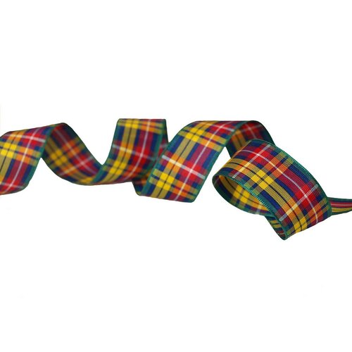 Ruban tartan écossais buchanan / toutes largeurs / ruban écossais, ruban à carreaux, ruban plaid