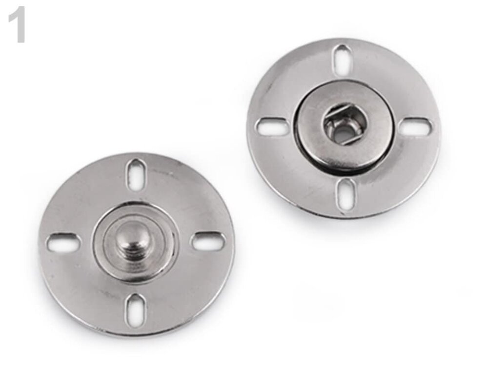 2 boutons pressions design en métal noir à coudre 21 mm / bouton pression,  boutons à coudre