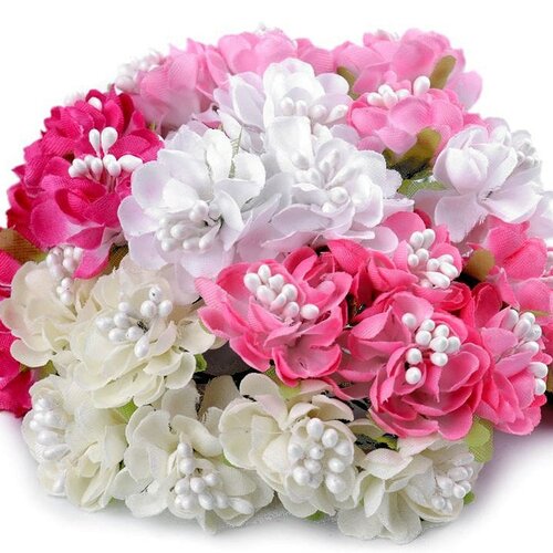 Bouquet de 6 tiges de fleurs 35 mm, fleurs artificielles pour couronnes de fleurs, ikebana, arrangement floral, composition florale