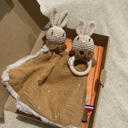 Coffret doudou + hochet