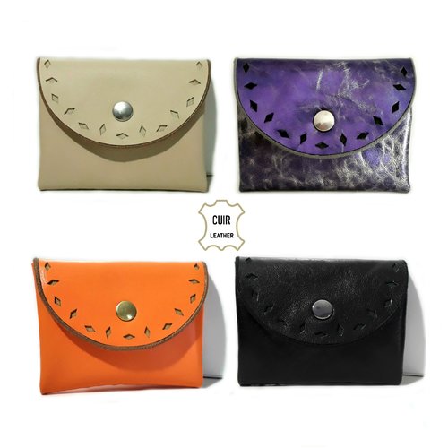 porte clés sac cuir porte monnaie artisanal cadeau cuir original cuirs