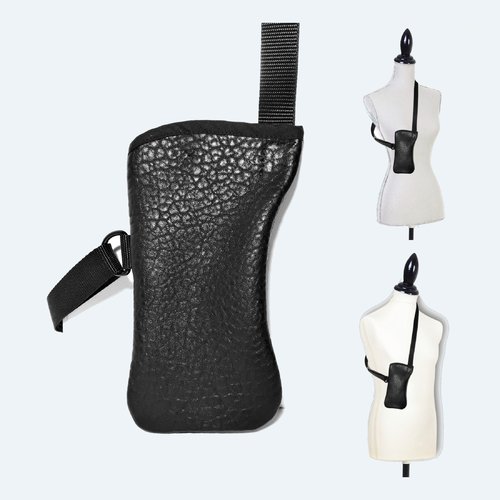 Pochette bandoulière en cuir pour téléphone portable - pochette holster cuir femme homme