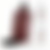 Petit sac poitrine en cuir bordeaux - petite sacoche pour téléphone portable