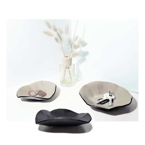 Vide poche original en cuir - ensemble de 2 vides poches ronds
