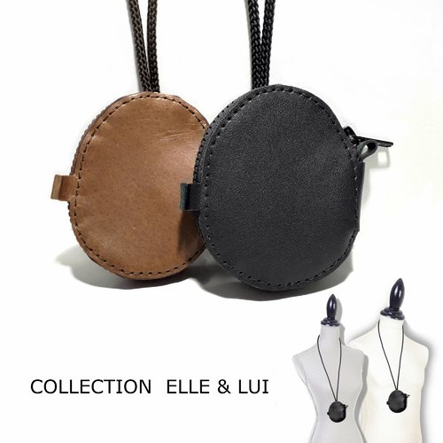 Mini pochette tour de cou en cuir pour femme homme