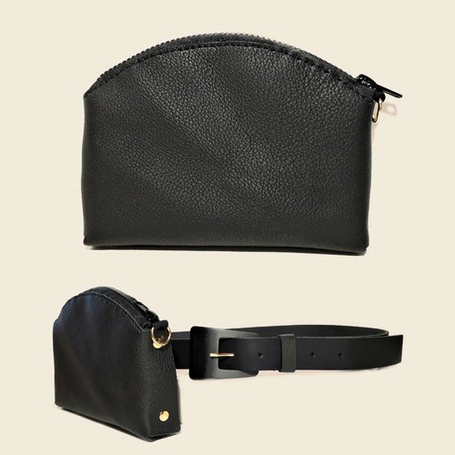 Pochette en cuir, étui en cuir pour ceinture femme