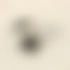 Bouton étoile strass noir 19mm