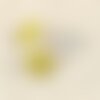 Bouton étoile strass jaune 19mm