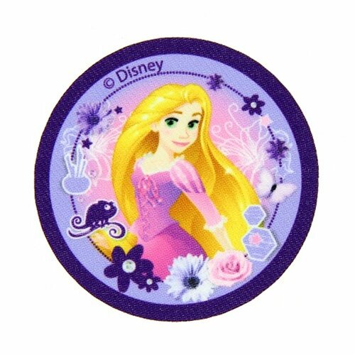 Ecusson imprimé princesse raiponce 6.5x6.5cm
