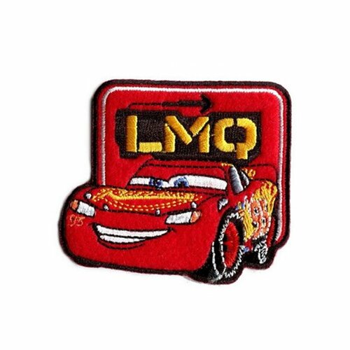 Ecusson broderie cars flash mac queen 6x6cm
