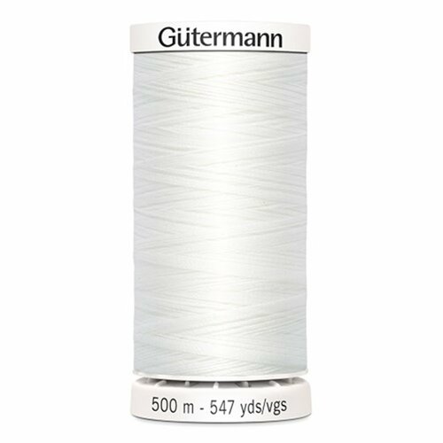 Bobine fil à coudre gütermann 500m blanc 100% polyester - 800