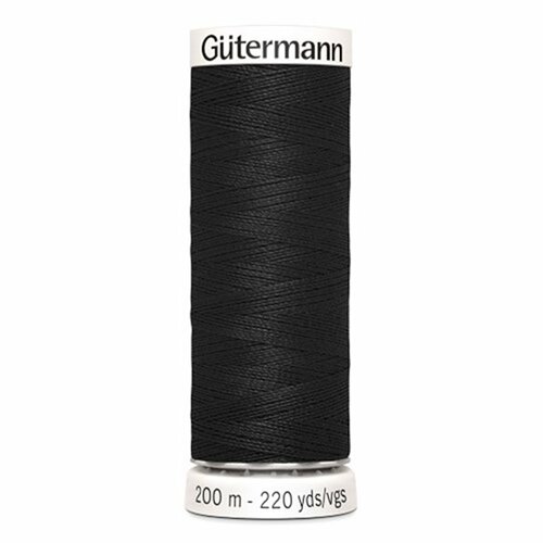 Bobine fil à coudre gütermann 200m noir 100% polyester - 000