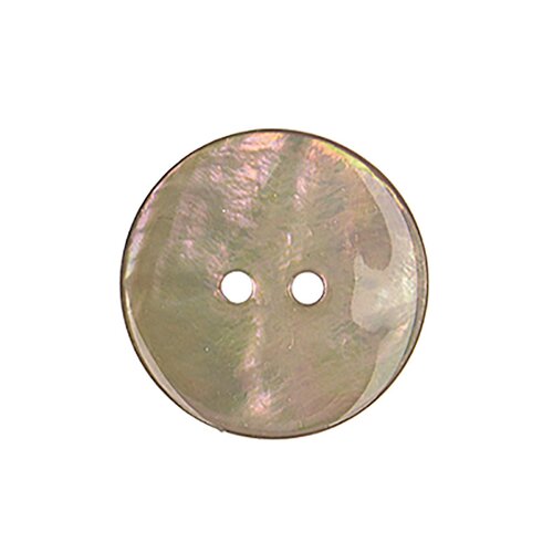 Bouton en nacre rond beige lin