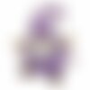 Lot de 3 écussons thermocollants féérie nain violet 4.5x3cm