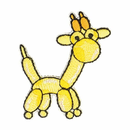 Ecusson thermocollant animal ballon girafe 4x3.5cm