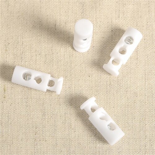 Lot de 4 serres-cordon 9x25mm blanc