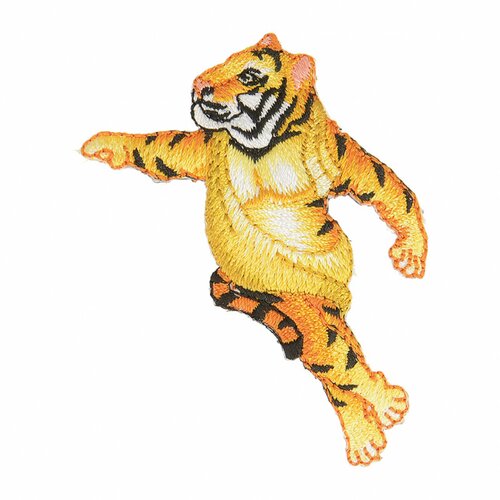 Ecusson thermocollant animaux statue tigre 6,5cm x 5cm
