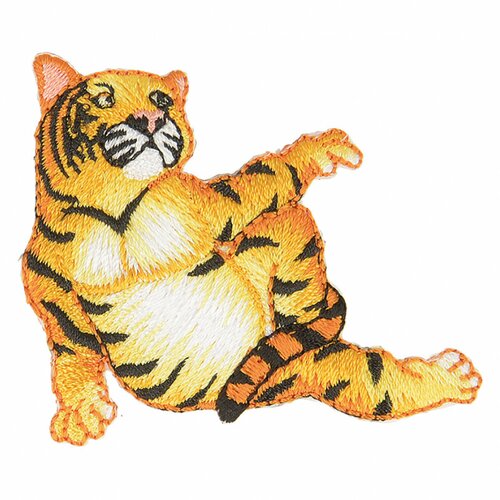 Ecusson thermocollant animaux statue tigre 5cm x 4cm