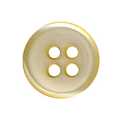 Bouton rond 4 trous beige