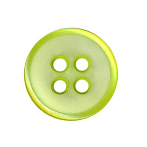 Bouton rond 4 trous vert anis
