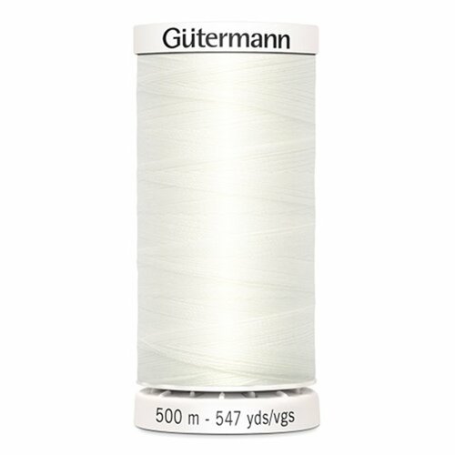 Bobine fil à coudre gütermann 500m blanc cassé écru100% polyester - 111