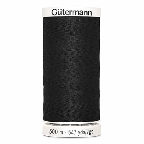 Bobine fil à coudre gütermann 500m noir 100% polyester - 000