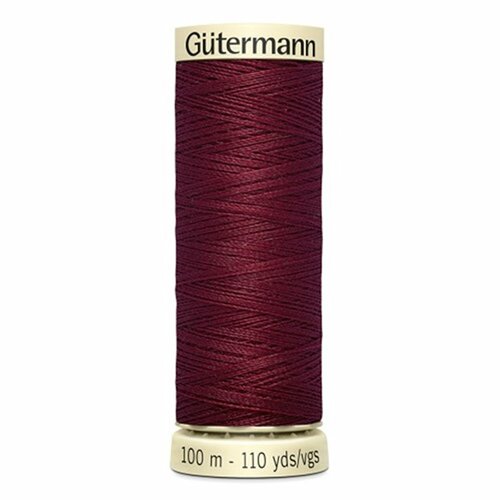 Bobine fil gütermann 100m polyester rouge bordeaux - 0368