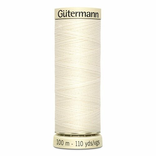 Bobine fil gütermann 100m polyester blanc - 0001