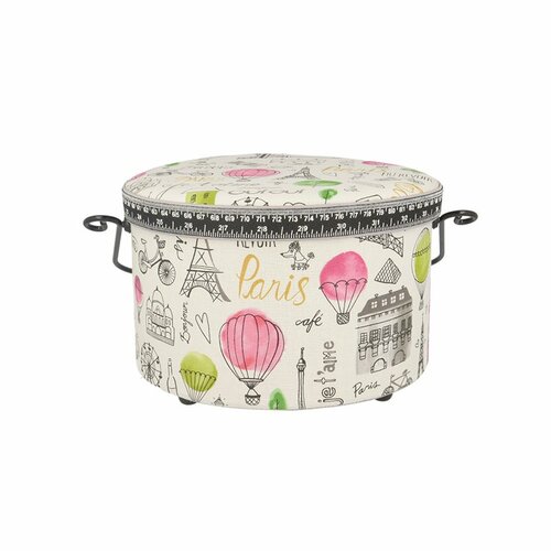 Boîte couture ronde 22x13.5cm paris