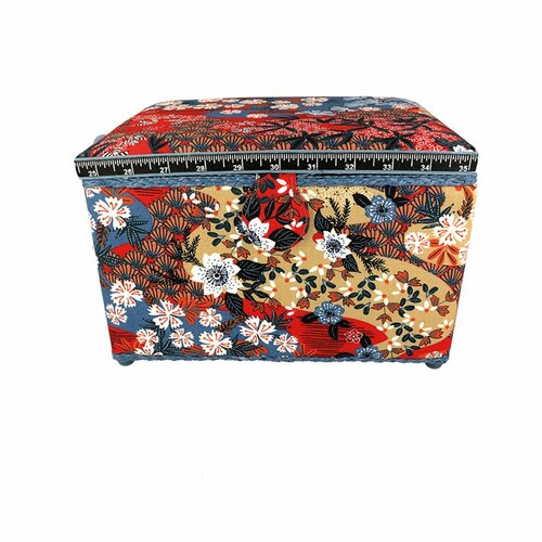 Boîte couture 21x28x19cm rouge