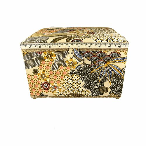 Boîte couture 21x28x19cm kaki