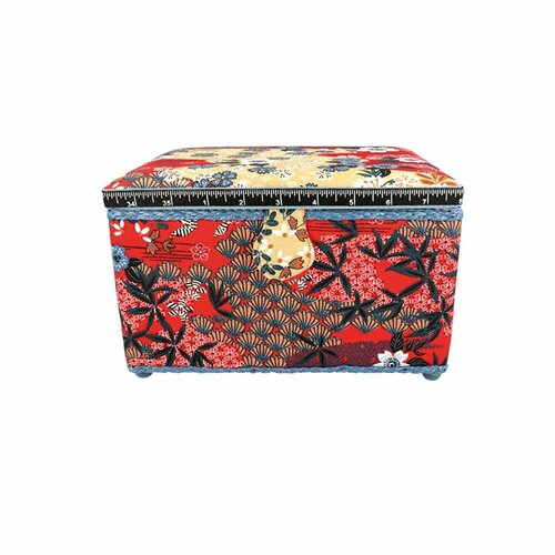 Boîte couture 18x26x16cm rouge