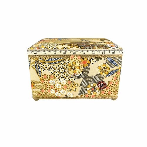 Boîte couture 18x26x16cm kaki