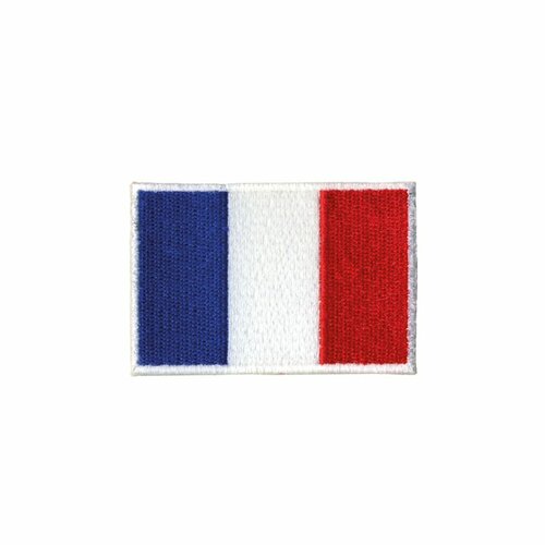 Ecusson drapeau brodé 6,5cm x 4cm france