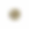 Bouton rond 4 trous 20mm beige/or