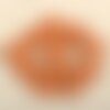 Bouton 2 trous garçon 15mm orange rouille