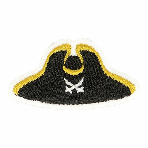 Ecusson thermocollant chapeau marin pirate 4cm x 2cm