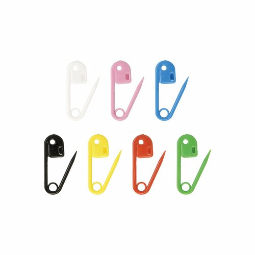28 épingles de marquage plastique 24mm multicolore
