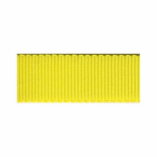Disquette 25m gros grain petersham 3mm jaune citron