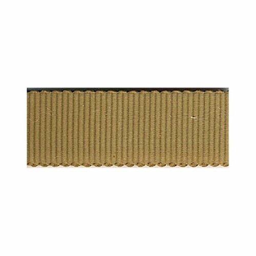 Disquette 25m gros grain petersham 3mm beige fonce